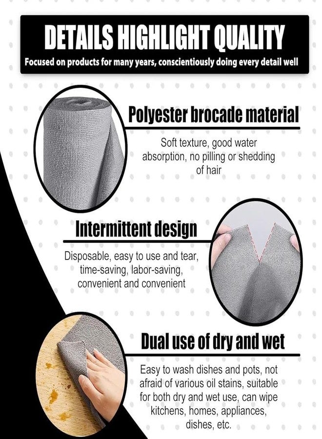 Jenibri 1Roll Microfiber Cleaning Cloth Roll, 20 Pack - Tear-Away Microfiber Paper Towels, Lint-Free, Reusable, Washable for Kitchen, Car, Dishes, and Sensitive Surfaces - Highly Absorbent - Image 4